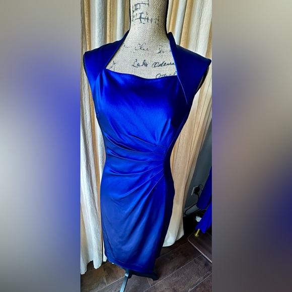 Tahari Dresses & Skirts - Tahari Sleeveless Midi Cobalt Blue Dress Size 2